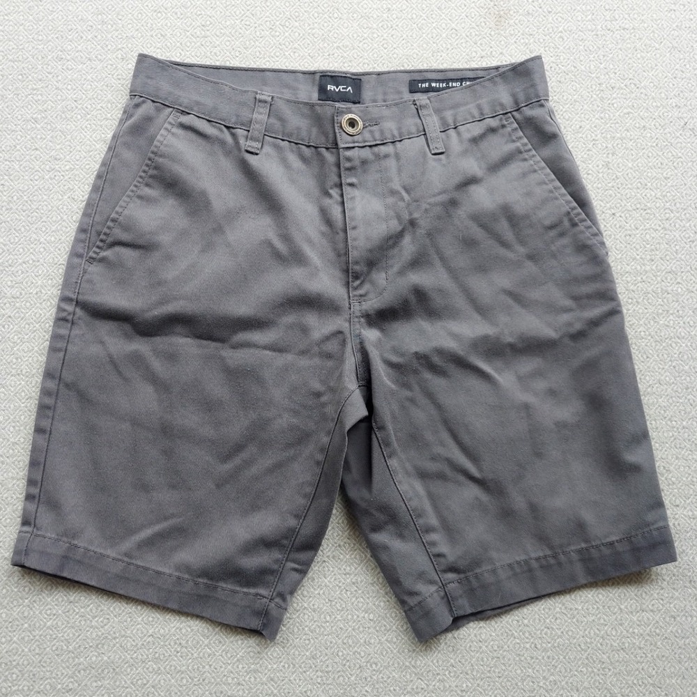 RVCA Shorts Mens 30 Gray Week-End Chino Walk‎ Shorts Casual Twill Skate Gray
